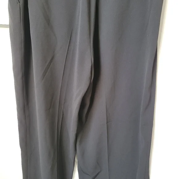 The Fold London Clever Crepe Adelaide Wide Leg Trousers Black UK 14 US 10 - Picture 8 of 11